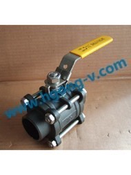 API cast steel wcb 3pc thread ball valve